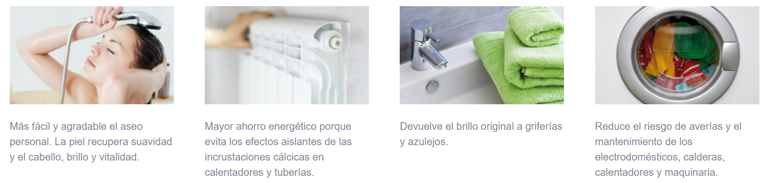 Con el uso de agua descalcificada, el día a día en casa mejora de forma notable. El agua tratada ayuda a que la piel y el cabello se noten más suaves, favorece una mejor sensación en el aseo personal y reduce los efectos negativos de la cal sobre la piel, la ropa y las superficies del hogar. Además, la ropa queda más agradable al tacto, los colores se conservan mejor y las vajillas, mamparas y griferías se mantienen más limpias durante más tiempo. Al reducir la acumulación de cal, también se facilita la limpieza del hogar y se disminuye la necesidad de utilizar productos agresivos.